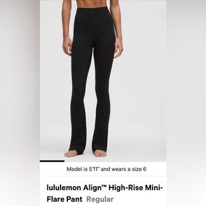 lululemon athletica Black Flare Pants